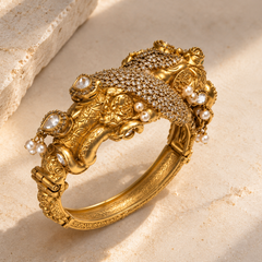 Gajshree Royal Elephant Polki Kada