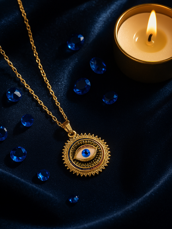Multi-Colour Evil Eye Pendant Necklace