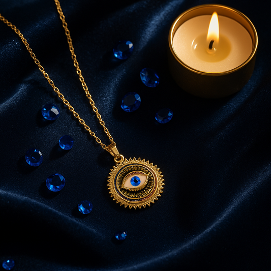 Multi-Colour Evil Eye Pendant Necklace