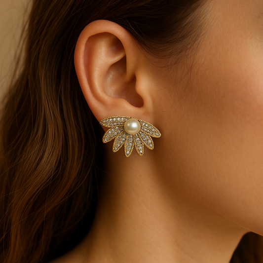 Aurora Pearl Stud Earrings