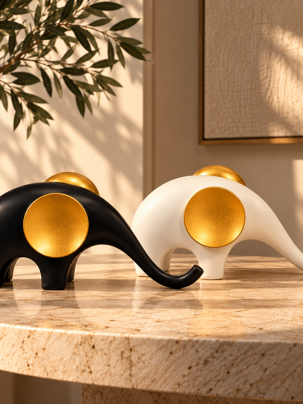 Aira Elephant Sculptures – Set of 2