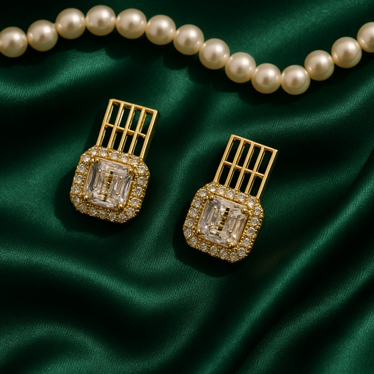 Emerald Radiance Stud Earrings