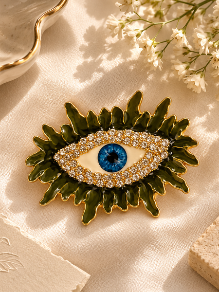 Evil Eye Statement Brooch