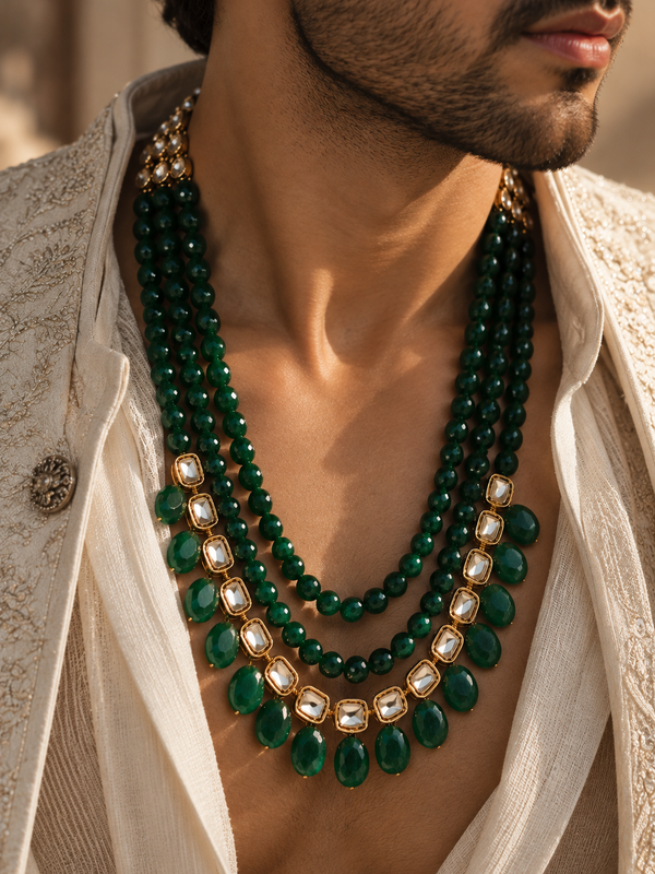 Zareen Emerald Layered Men’s Haar