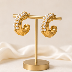 Pearl Hoop Earrings