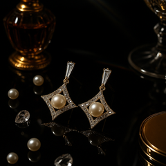 Astria Pearl Star Earrings