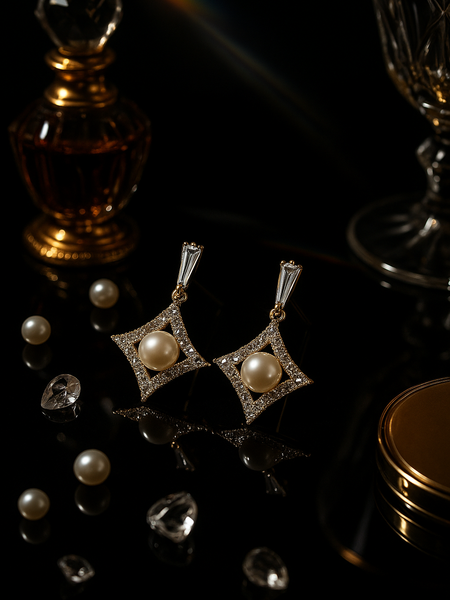 Astria Pearl Star Earrings
