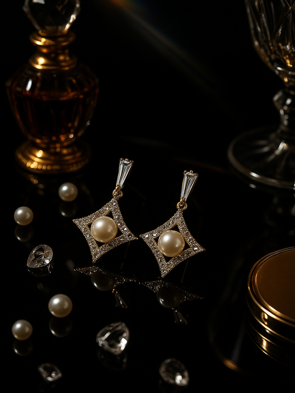 Astria Pearl Star Earrings
