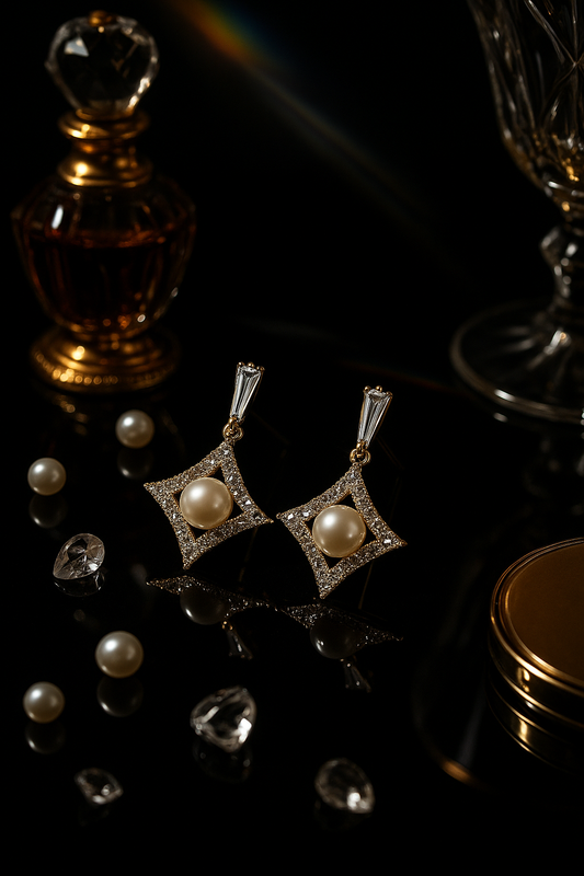 Astria Pearl Star Earrings