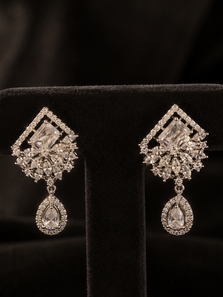 Elara Crystal Drop Earrings