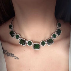 Imperial Emerald Diamond Necklace Set