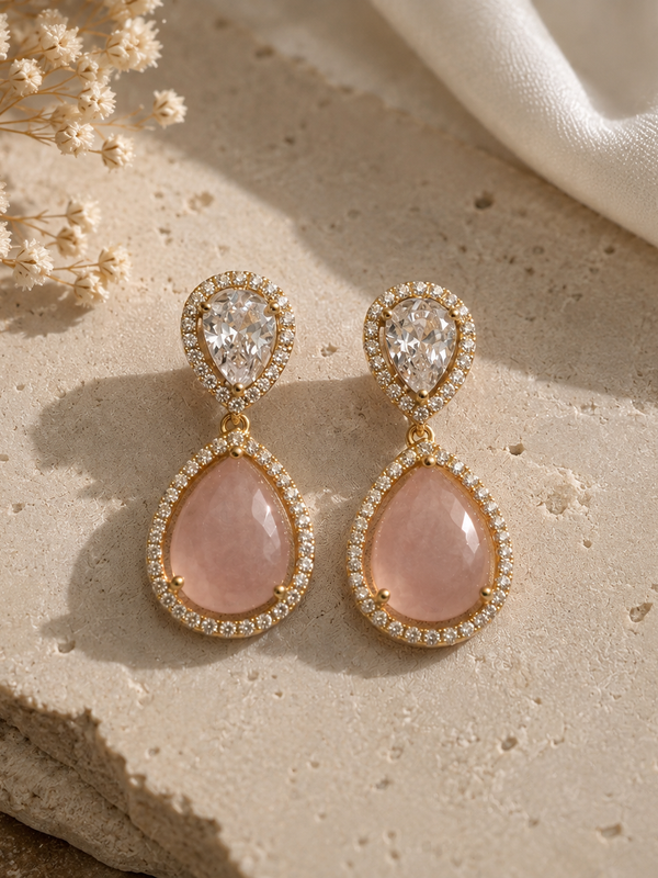 Gulnaar Blush Drop Earrings