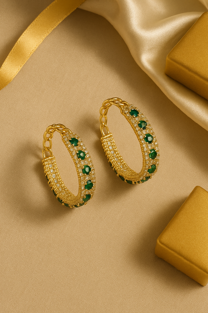 Emerald Royale Hoops
