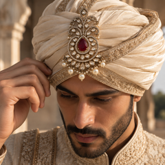 Ruhan Ruby Kundan Men’s Kalgi