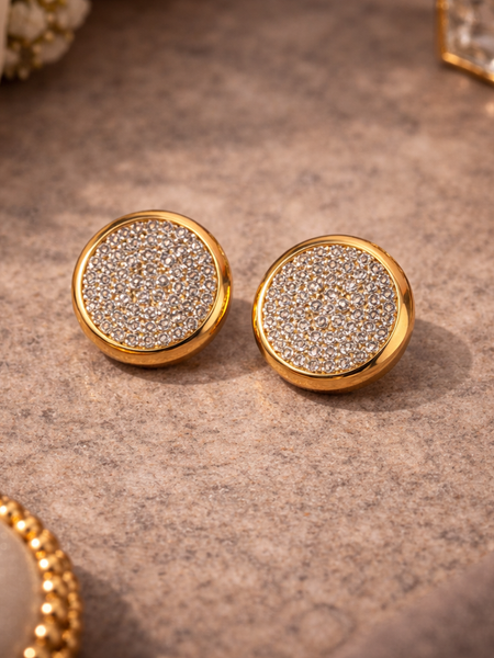 Quilté Diamond Grid Hoop Earrings