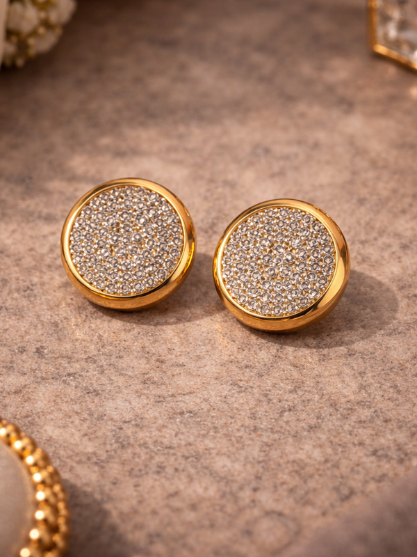 Quilté Diamond Grid Hoop Earrings