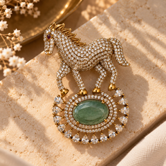 Ashva Emerald Statement Brooch