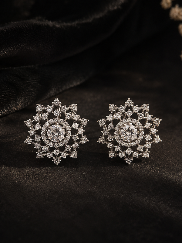 Celeste Crystal Bloom Studs