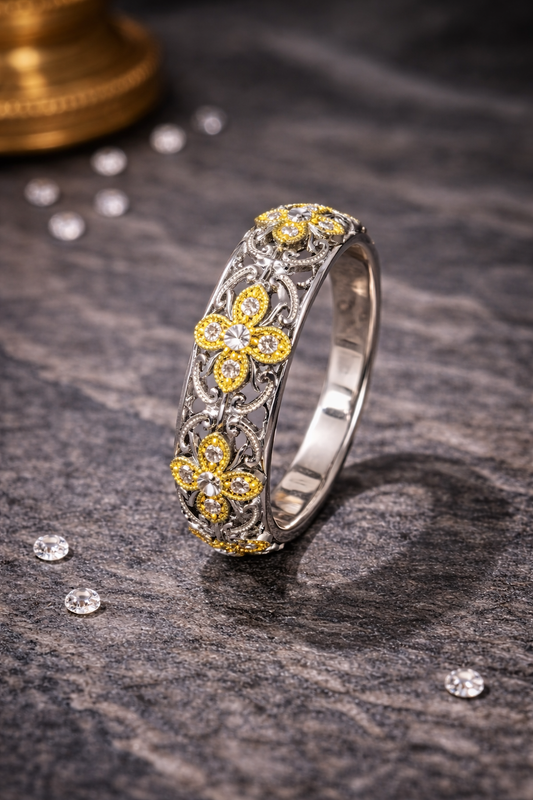 Gilded Garden Dual-Tone Ring