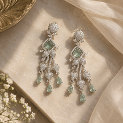 Serena Mint Cascade Earrings