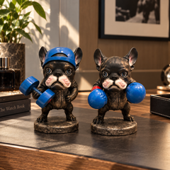 The Knockout Duo – Bulldog Fitness Sculpture Set of 2