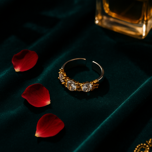 Radiant Spark Adjustable Diamond Ring