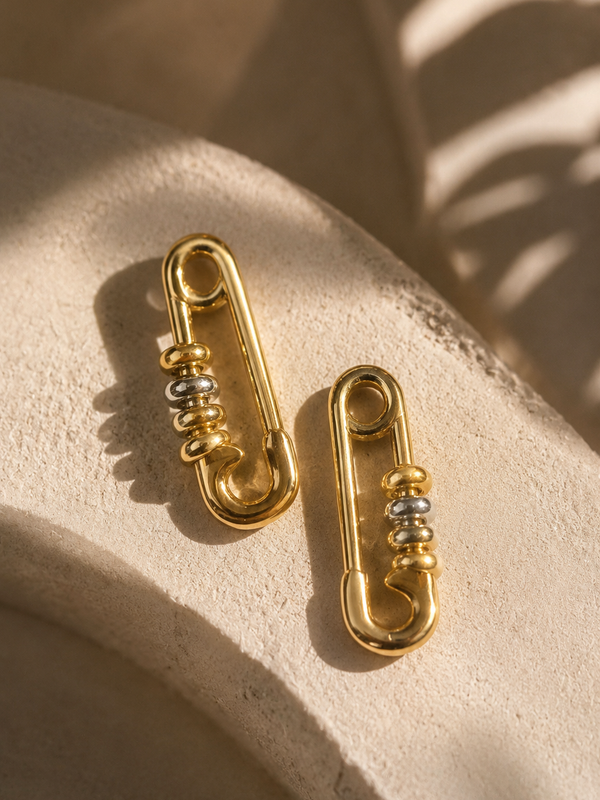 Nova Safety Pin Earrings