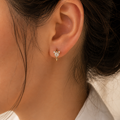 Luna Fauna Diamond Huggie Earrings
