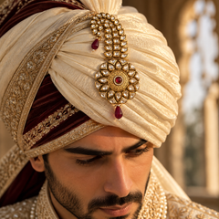 Abeer Ruby Kundan Men’s Kalgi