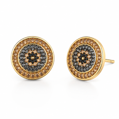 Nazar Pavé Stud Earrings