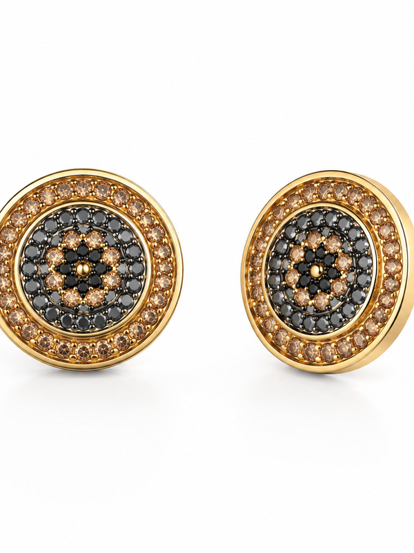 Nazar Pavé Stud Earrings