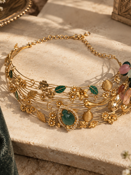 Bagh-e-Noor Botanical Necklace & Earrings Set