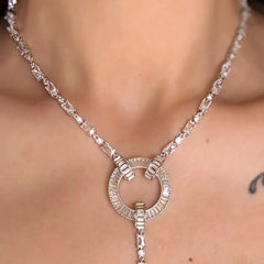 Celestial Diamond Neelam Necklace Set