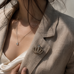 Royal Crest Crown Brooch