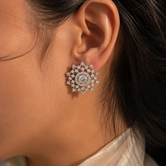 Celeste Crystal Bloom Studs