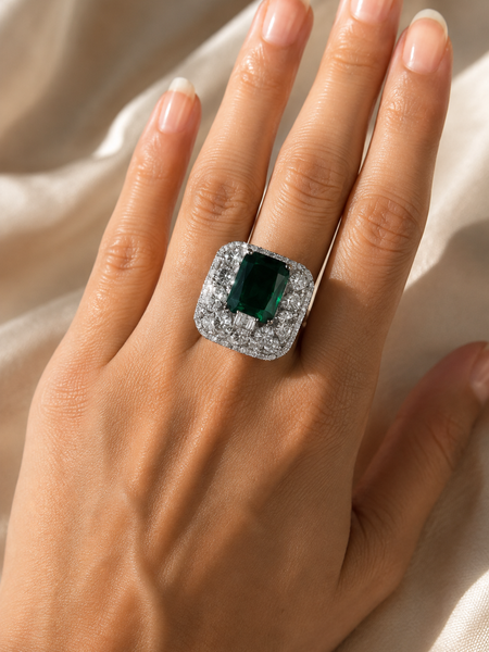 Zamrud Emerald Statement Ring