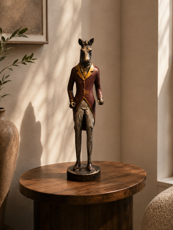 The Dapper Giraffe Gentleman Sculpture