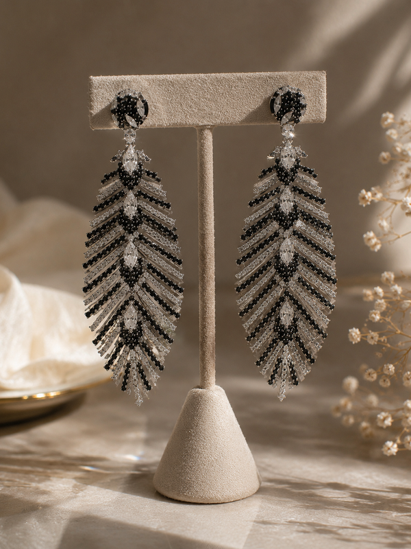 Noira Feather Statement Earrings