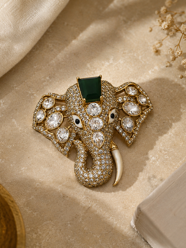 The Maharaja Elephant Statement Brooch