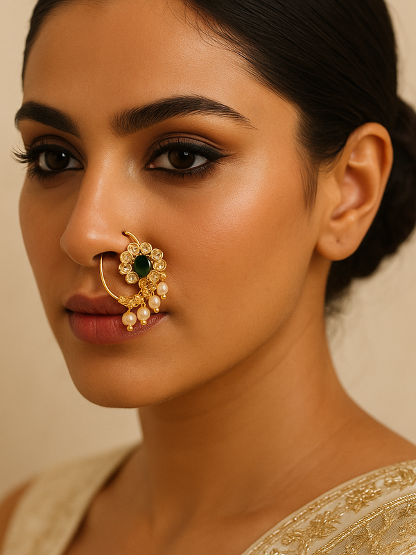 Emerald & Pearl Maharashtrian Nath