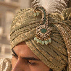 Ziya Mint Kundan Men’s Kalgi