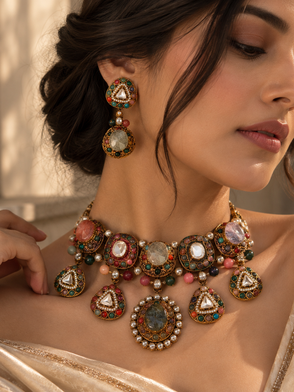 Navrasa Heritage Choker & Earrings Set