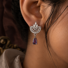 Amara Violet Drop Earrings