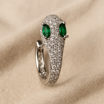 Serpentina Emerald Diamond Hoops