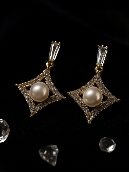 Astria Pearl Star Earrings
