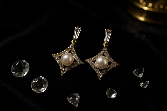 Astria Pearl Star Earrings