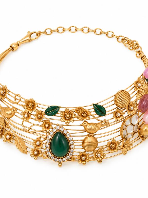 Bagh-e-Noor Botanical Necklace & Earrings Set