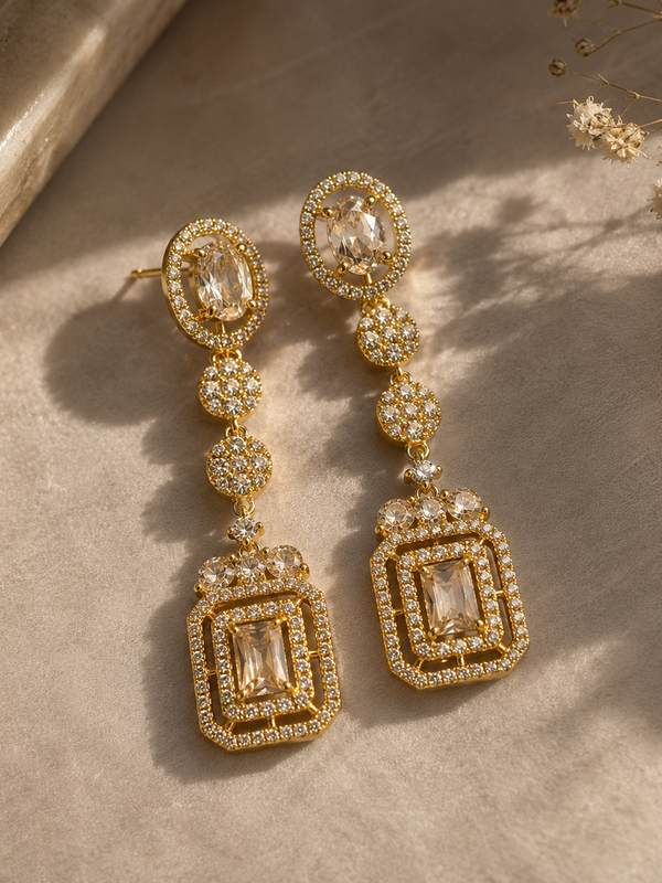 Aurelia Champagne Drop Earrings