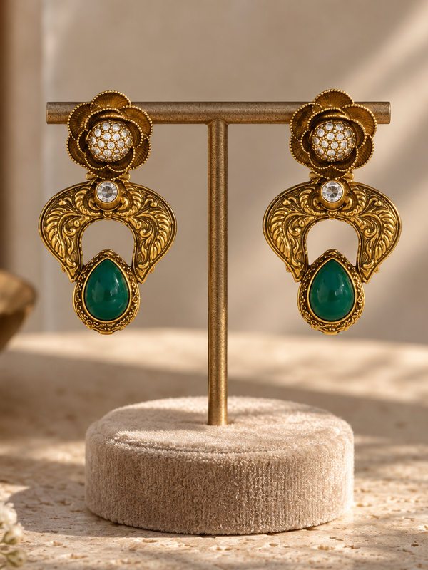 Simha Emerald Heritage Necklace Set