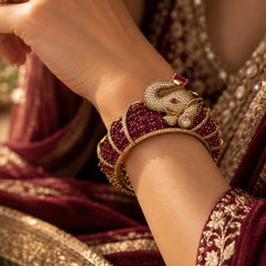 Gajraaj Ruby Royal Elephant Kada